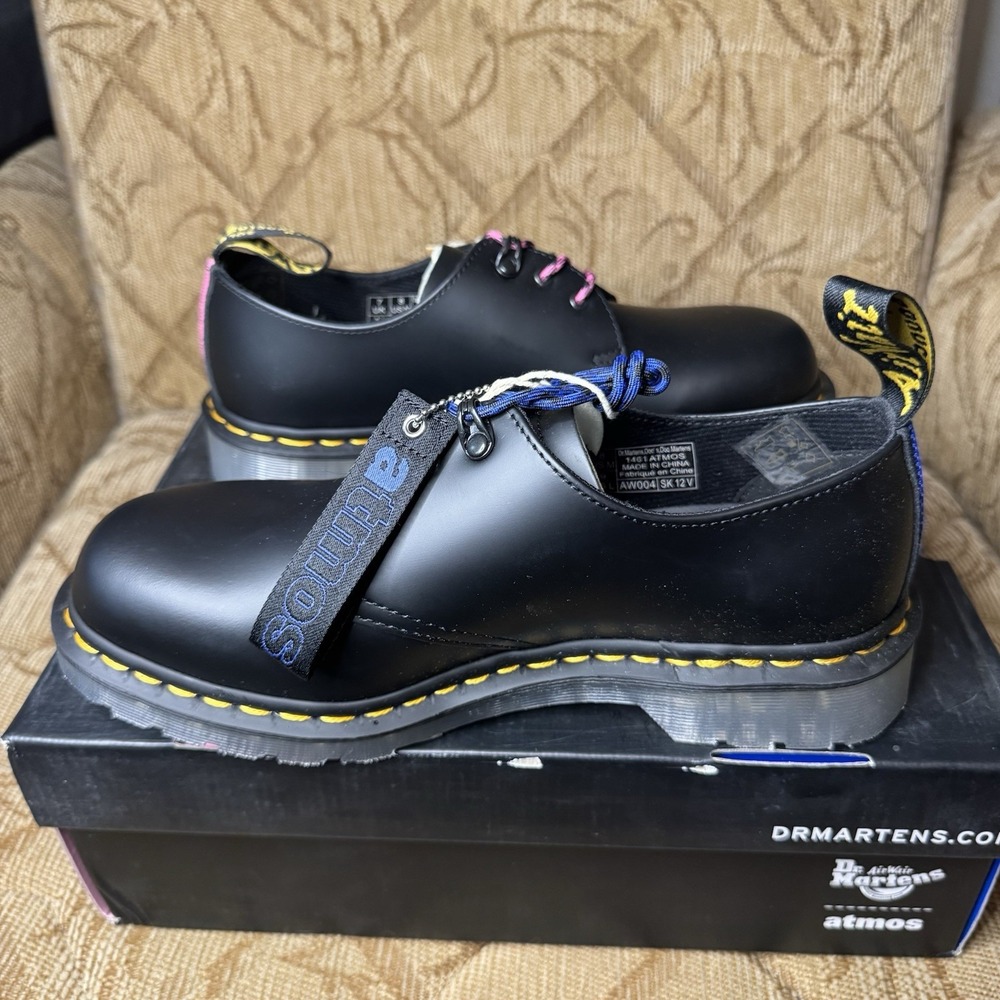 Dr. Martens 1461 Atmos 26928001 Mens Black Oxfords & Lace‎ Ups Casual Shoes US 8 - Picture 4 of 10
